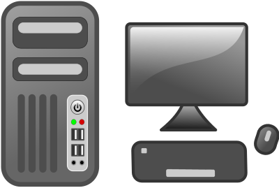 Computer workstation clipart