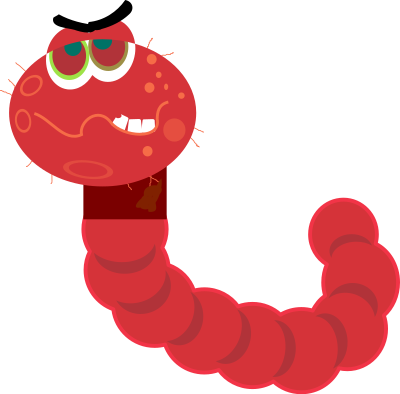 Computer worm clipart