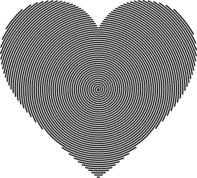 Concentric Heart Lines clipart