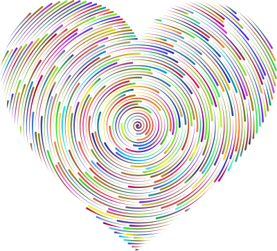 Concentric Heart Lines Polyprismatic II clipart