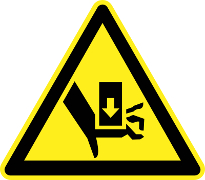 Crush Hazard Warning Sign clipart