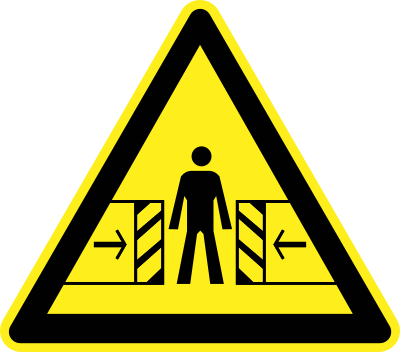 Crushing Risk Warning Sign clipart