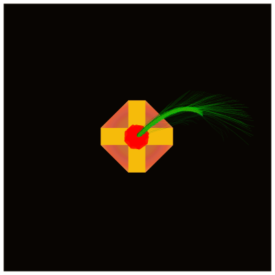 Cruz, rosa y espiga verde clipart