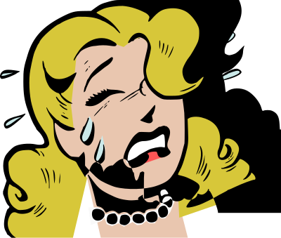 Crying woman cartoon clipart