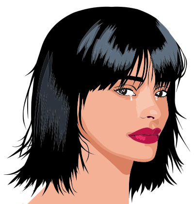 Crying Woman Portrait clipart