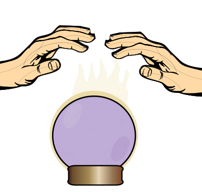 Crystal Ball with Hands clipart