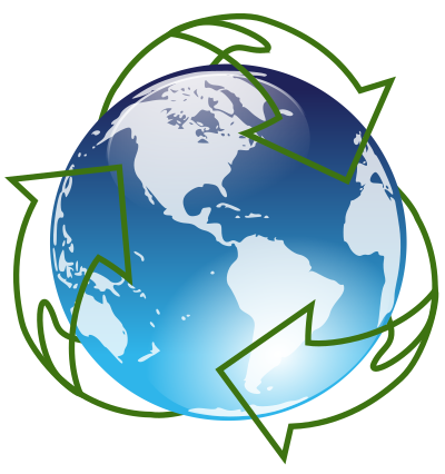 Crystal earth recycle clipart