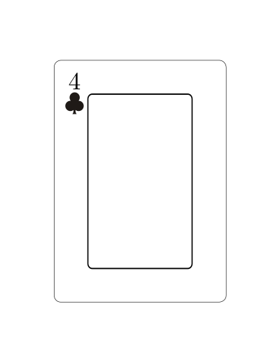 Cuatro de tréboles (Vectorizado) clipart