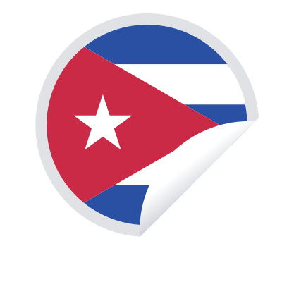 Cuba flag national sticker clipart