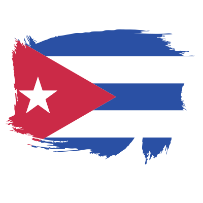 Cuba flag painted clipart
