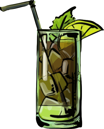 Cuba libra cocktail clipart