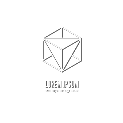 Cube logotype vector design clipart