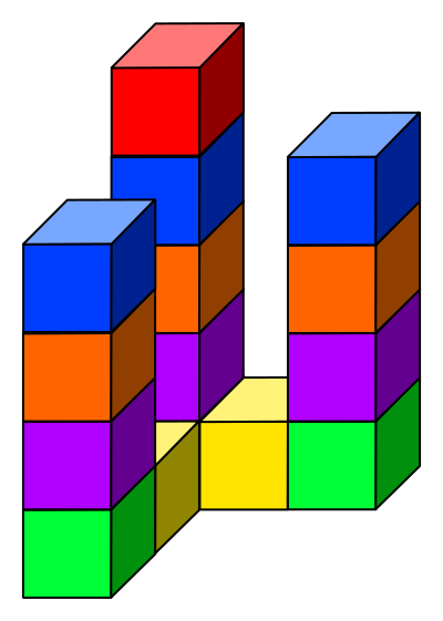 Cube tower 08 clipart