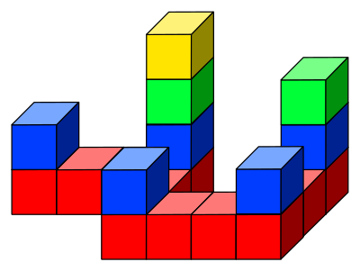 Cube tower 09 clipart