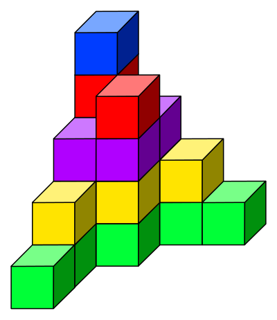 Cube tower 11 clipart