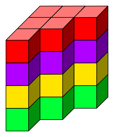 Cube tower 12 clipart