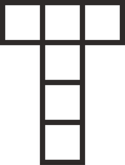 Cube unfolded as Tau clipart