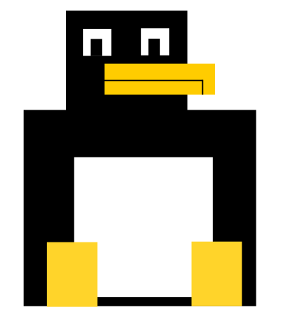 Cubical tux clipart