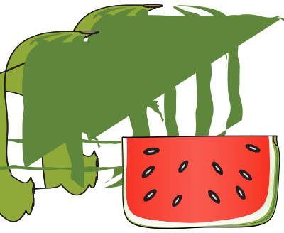 Cubical watermelon clipart