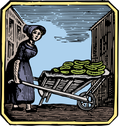 Cucumber Wheelbarrow - Colour Remix clipart