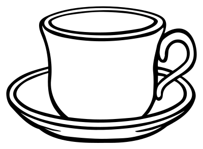 Cup - lineart clipart