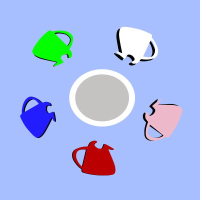Cup with feet clipart