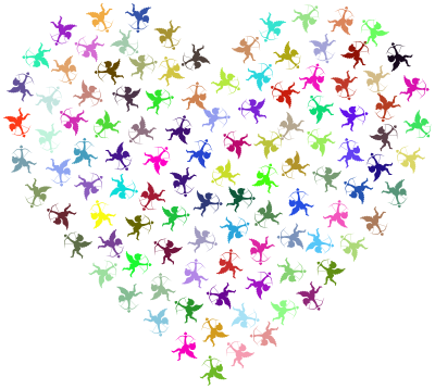 Cupid Archer Heart II Prismatic clipart