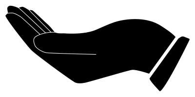 Cupped Hand Silhouette clipart