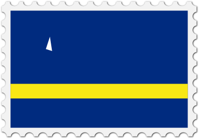 Curacao flag stamp clipart