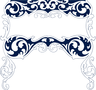 Curly Blue Frame clipart