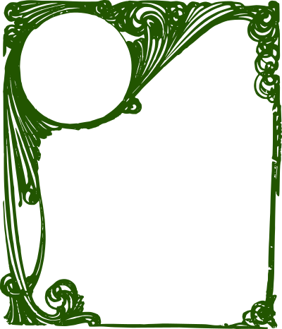 Curly Frame - Green clipart