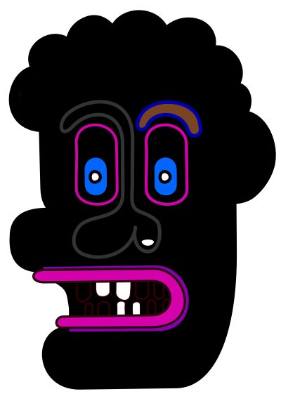 CURLY HEAD Brain REMIX clipart
