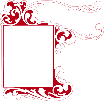 Curly Red Frame clipart