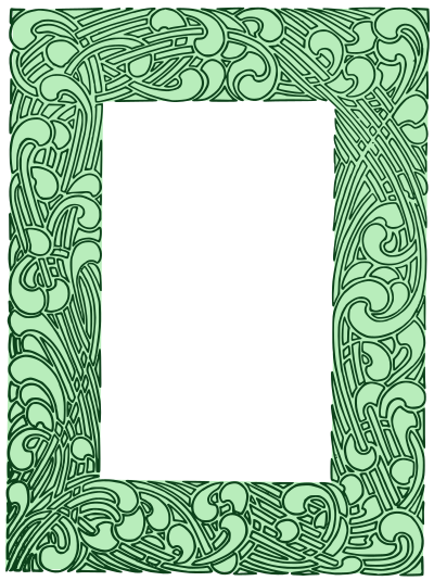 Curly Whirly Frame - Colour Remix clipart
