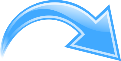 Curved Arrow, Blue clipart