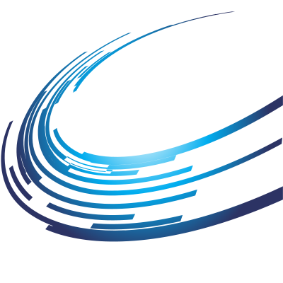 Curved blue lines on white background clipart
