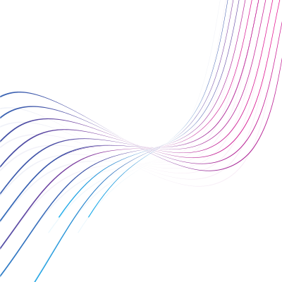 Curved coloured lines on white background clipart