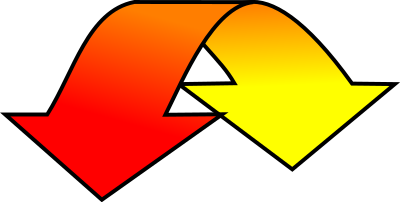 Curved Front-Back Arrows clipart