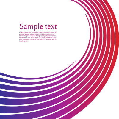 Curved pink stripes with sample text clipart