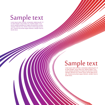 Curved stripes with sample text on white background clipart