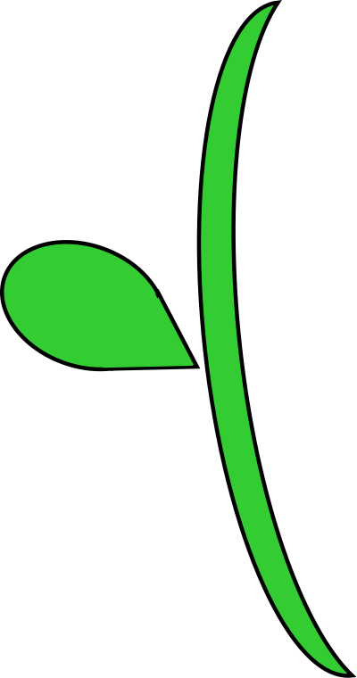 Curvy flower stem clipart