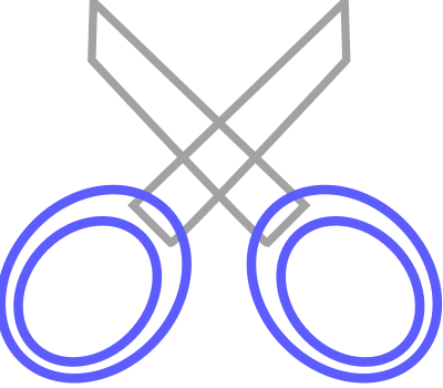 Cut Blue clipart