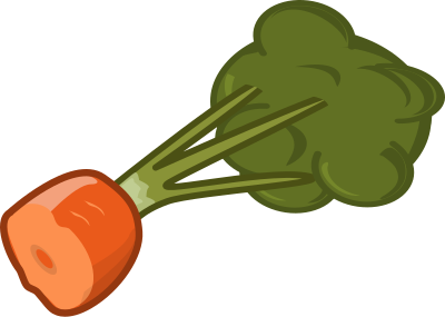 Cut carrot clipart