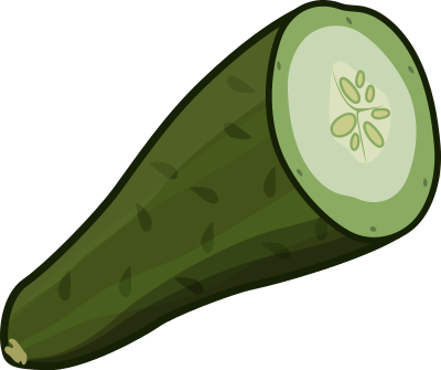 Cut cucumber clipart