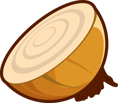Cut onion clipart