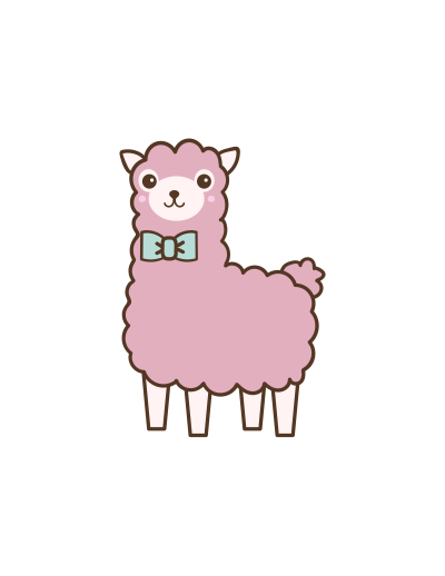 Cute alpaca clipart