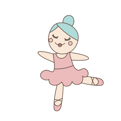 Cute ballet dancer clipart