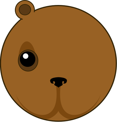 Cute bear head clipart