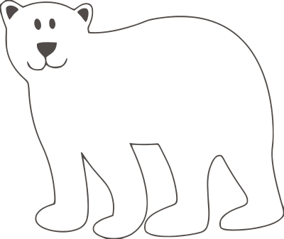 Cute bear outline clipart