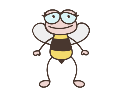 Cute bee clipart